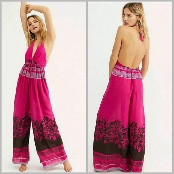 Free People Pants - Free People Palm Beach jumpsuit size L